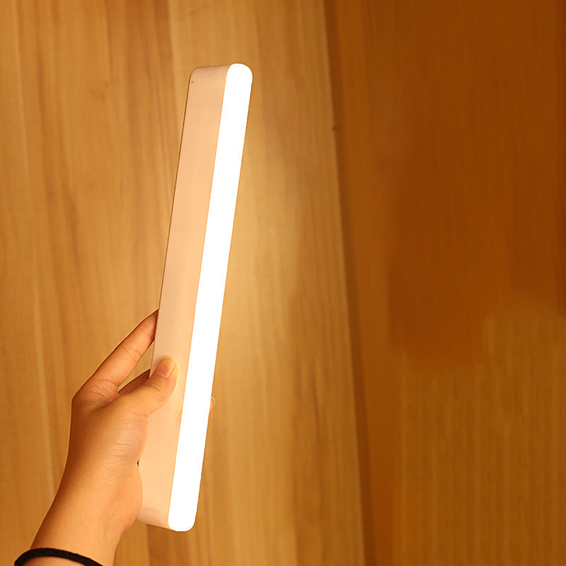 Modern Minimalist Rechargeable Magnetic Suction Cup Plastic Strip Rectangular LED Wall Light Night Light For Studying