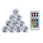 Modern simplicity waterproof battery PS round underwater LED landscape lighting outdoor light for outdoor patio
