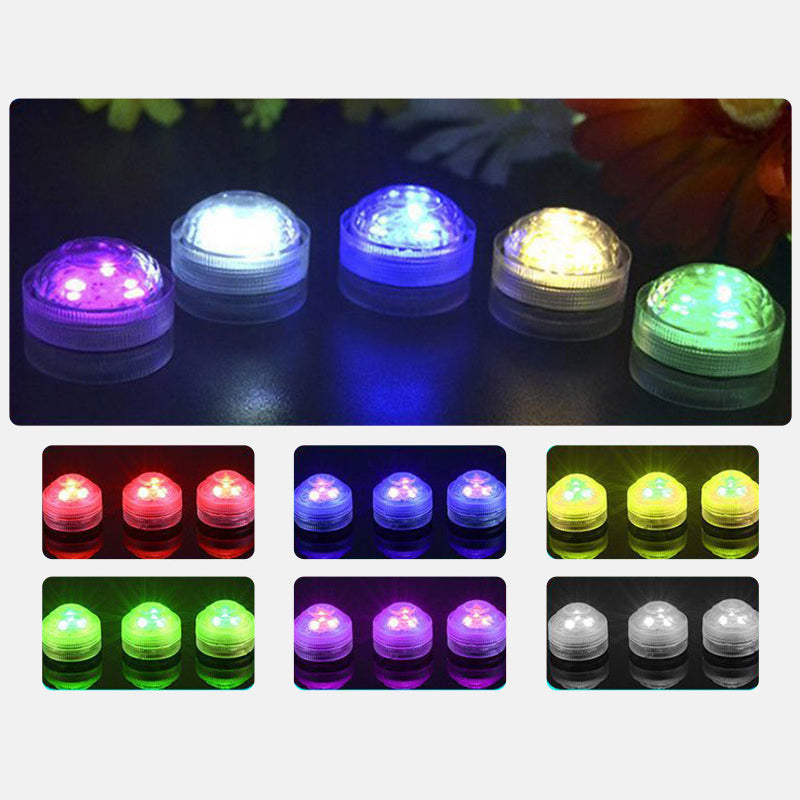 Modern simplicity waterproof battery PS round underwater LED landscape lighting outdoor light for outdoor patio