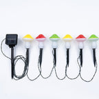 Modern Art Deco Solar Waterproof ABS Mushroom Decoration LED String Lights Outdoor Light For Garden