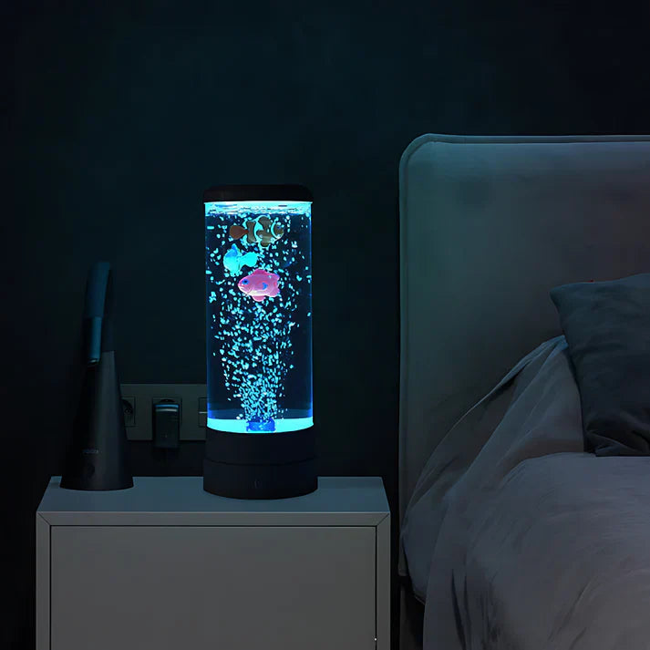 Luminava Bubble Fish Lamp | Calming Bubble Light Show | LED 500 Lumen | For Relaxation & Ambiance
