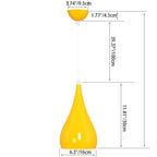 Nordic Iron Wood Aluminum Pumpkin Water Drop 1-Light Pendant Light for Dining Room