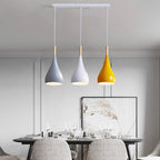 Nordic Iron Wood Aluminum Pumpkin Water Drop 1-Light Pendant Light for Dining Room