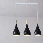 Nordic Iron Wood Aluminum Pumpkin Water Drop 1-Light Pendant Light for Dining Room