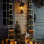 Modern Art Deco Waterproof USB Leather Cord Santa Climbing Ladder Christmas Decoration LED String Lights Outdoor Light For Outdoor Patio