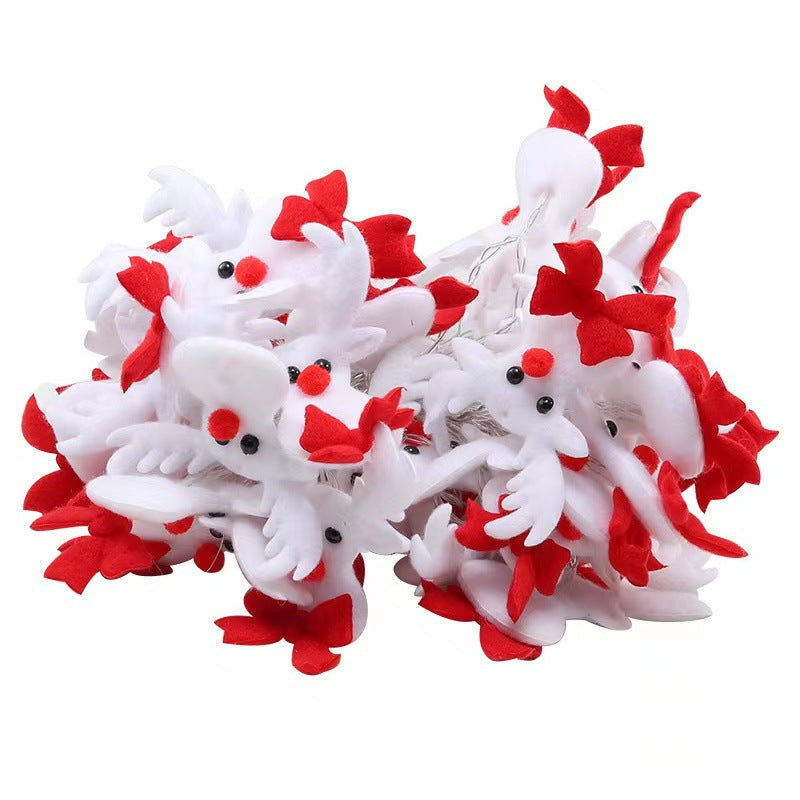 Modern Art Deco Battery Copper Wire Blanket Santa Snowman Deer Cartoon Decoration LED String Lights For Entertainment Room