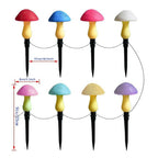Modern Art Deco Solar Waterproof PVC Cracked Mushroom Decorative LED String Light Outdoor Light For Garden