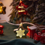 Modern Art Deco Battery USB Plastic Star Ball Christmas Tree Decoration LED String Light For Bedroom