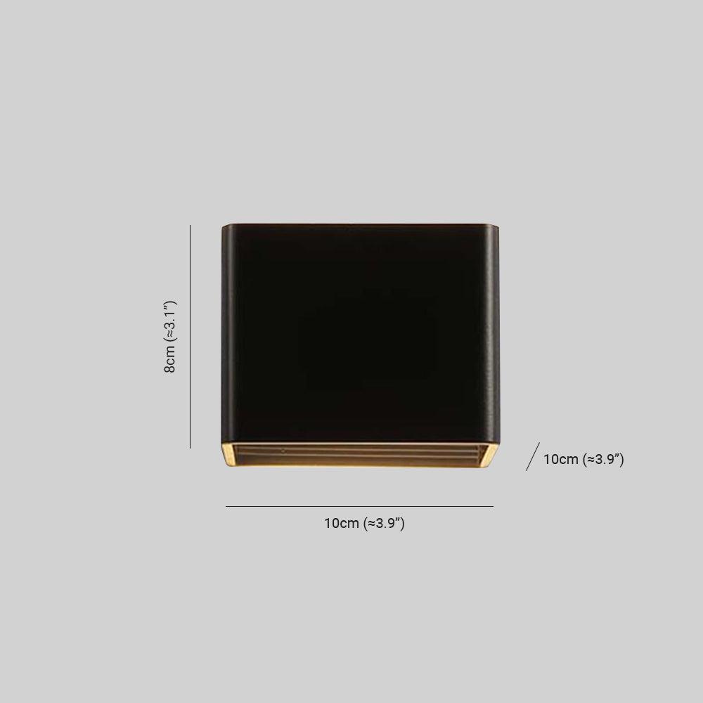 Square wall lamp with unique design