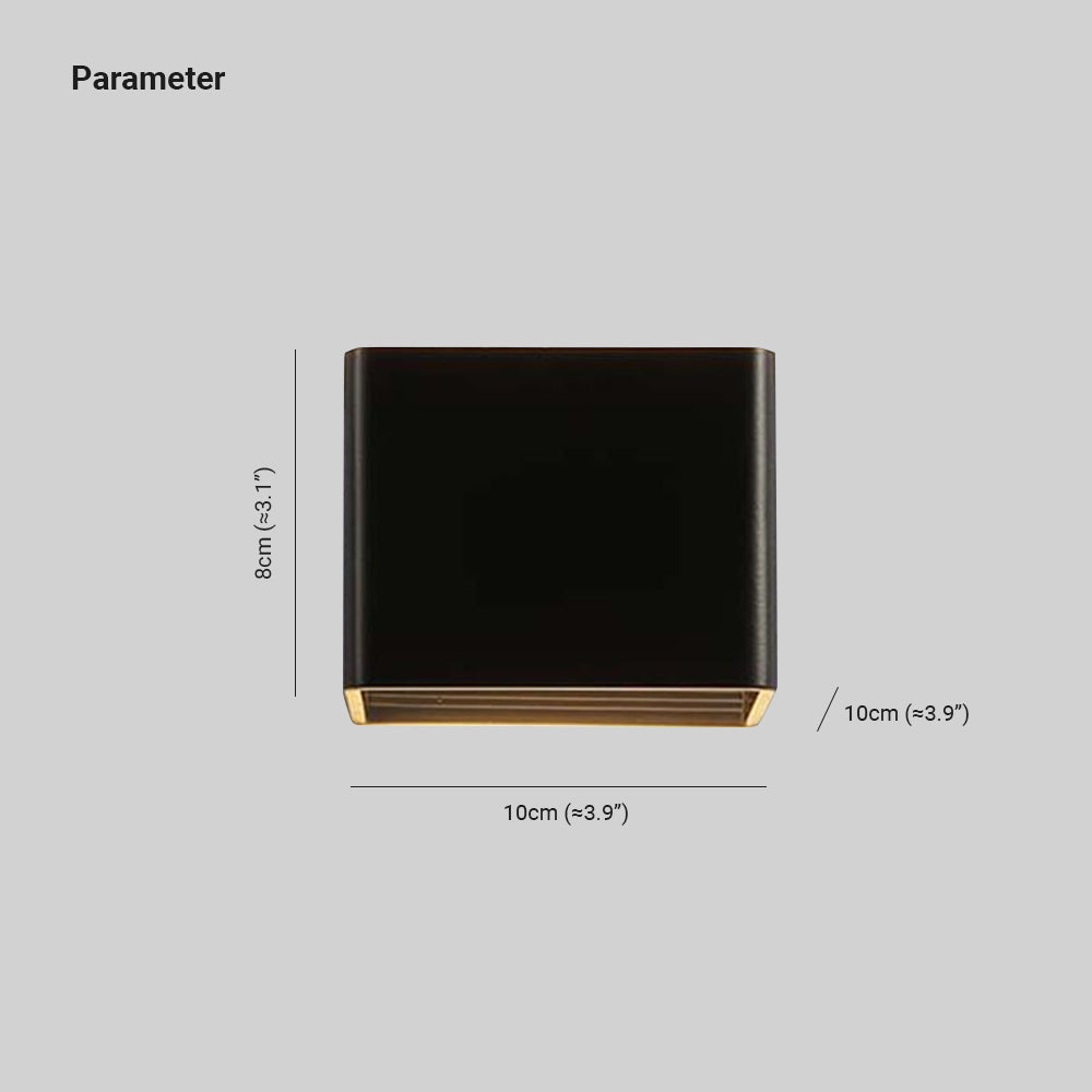 Modern square wall light