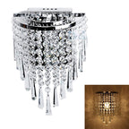 Modern Chrome Crystal Drop Wall Lamps