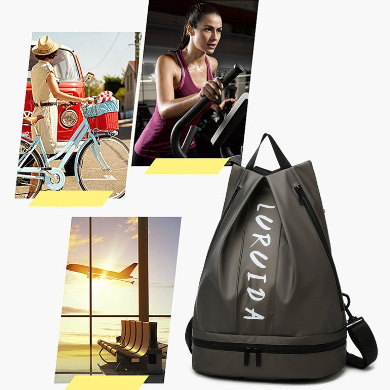 Large Capacity Sport And Fitness Backpack With Wet And Dry Separation