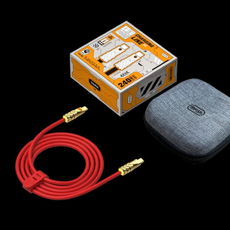 Liquid Silicone With Built-in Breathing Light Fast Charging Data Cable