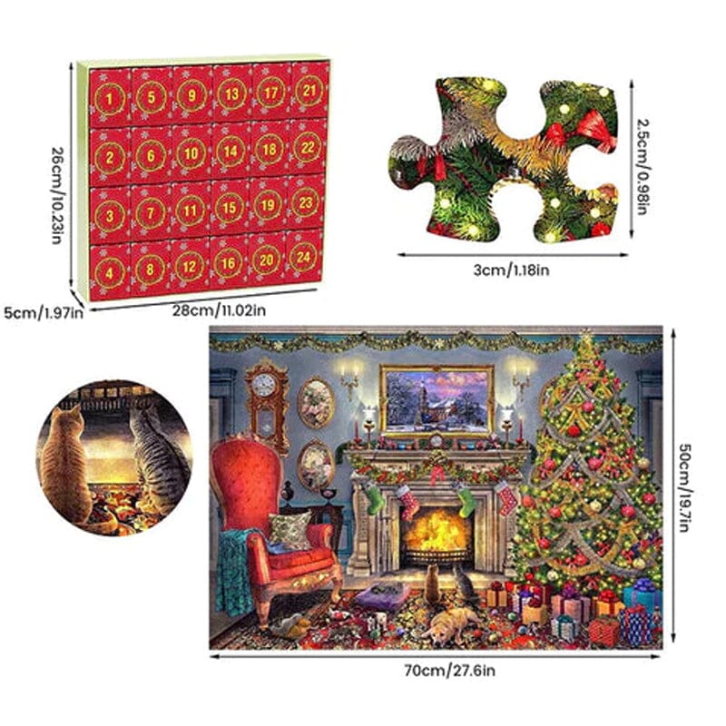 Christmas Advent Calendar Puzzle Game 1000 Pieces