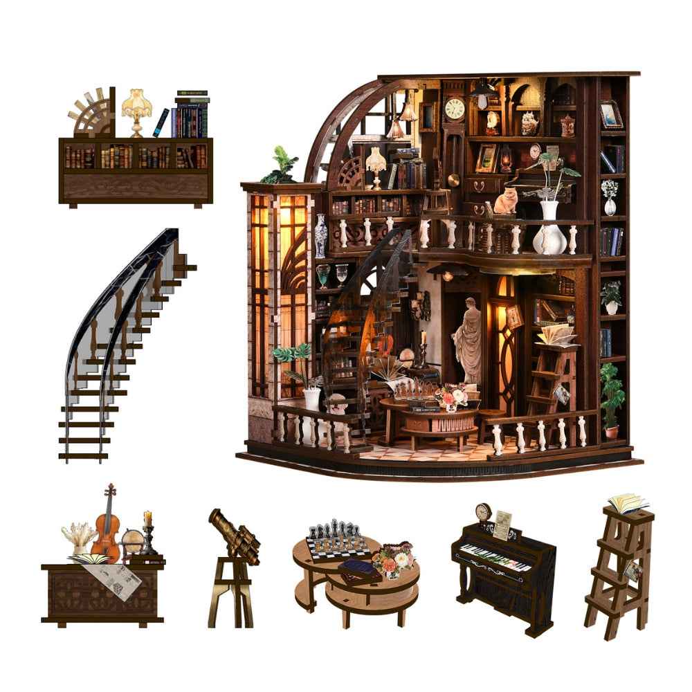 Bacchus Bookstore DIY Mini House Kit l DIY Miniature Kit