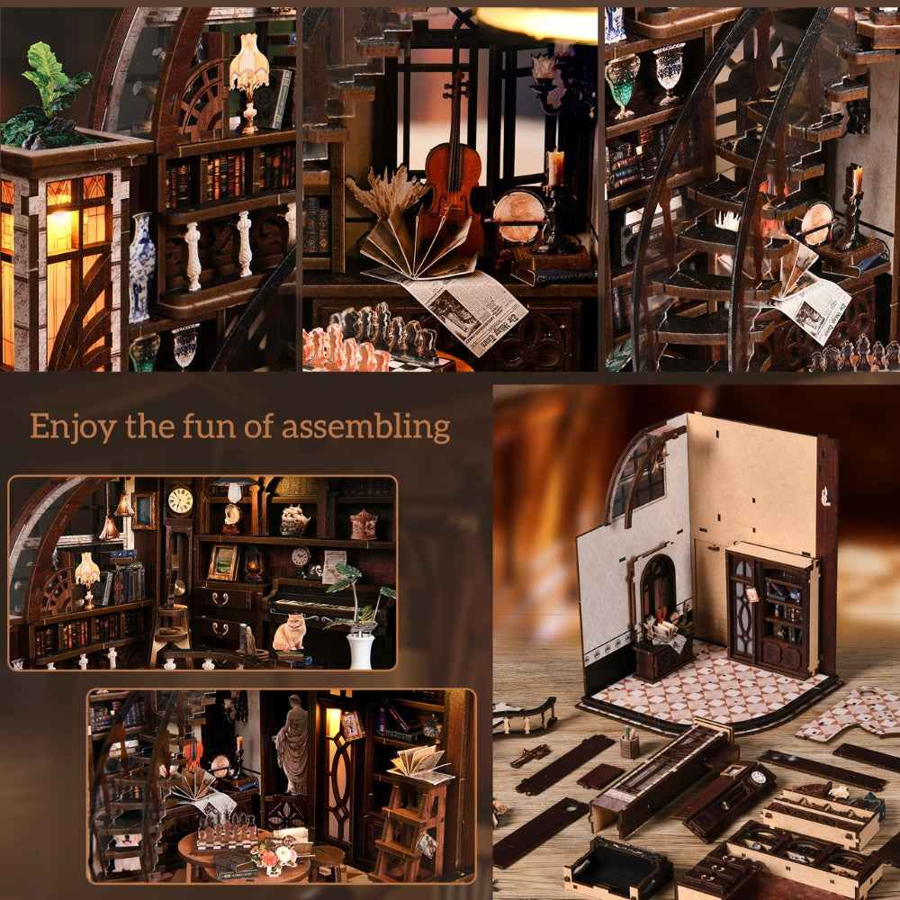 Bacchus Bookstore DIY Mini House Kit l DIY Miniature Kit