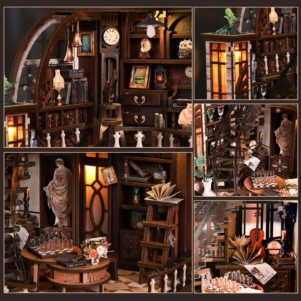 Bacchus Bookstore DIY Mini House Kit l DIY Miniature Kit