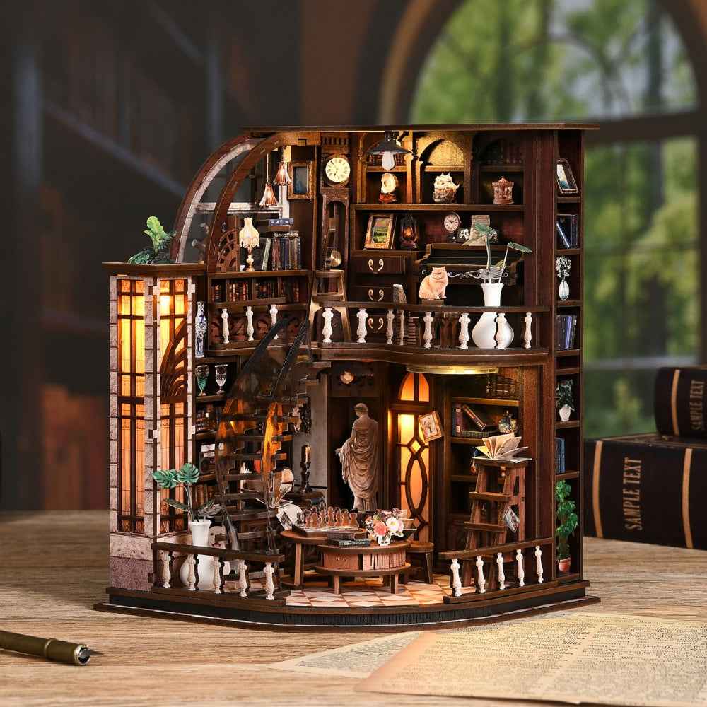 Bacchus Bookstore DIY Mini House Kit l DIY Miniature Kit