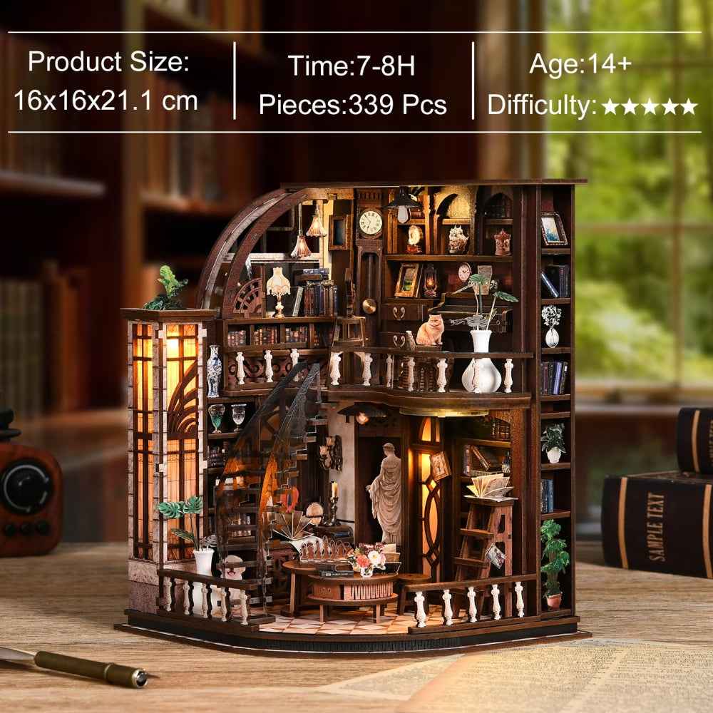 Bacchus Bookstore DIY Mini House Kit l DIY Miniature Kit