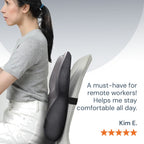 Adjustable Memory Foam Lumbar Support Cushion | Backrest Support for office chair Ergonomic Design for Back Pain Relief at Home, Office & Car