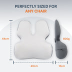 Adjustable Memory Foam Lumbar Support Cushion | Backrest Support for office chair Ergonomic Design for Back Pain Relief at Home, Office & Car
