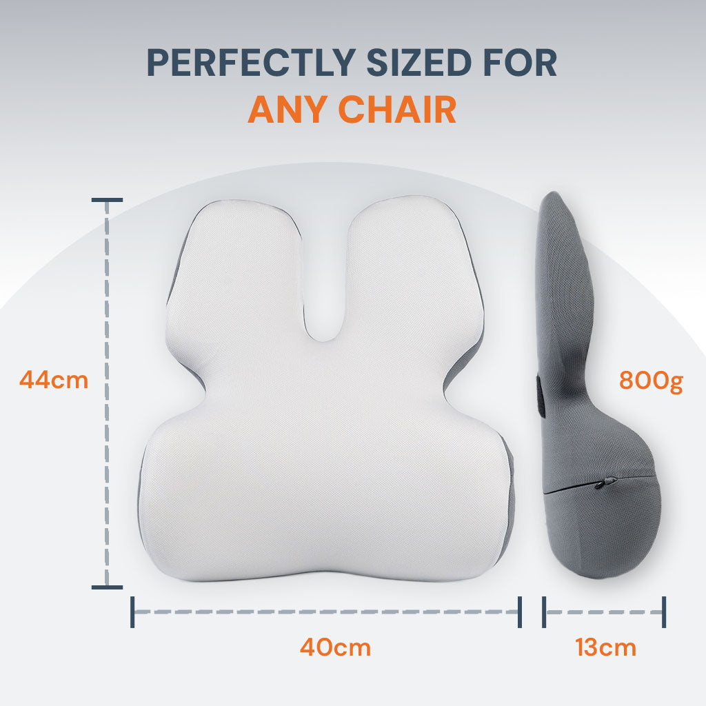 Adjustable Memory Foam Lumbar Support Cushion | Backrest Support for office chair Ergonomic Design for Back Pain Relief at Home, Office & Car