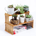 Bamboo Flowers Plants Shelf