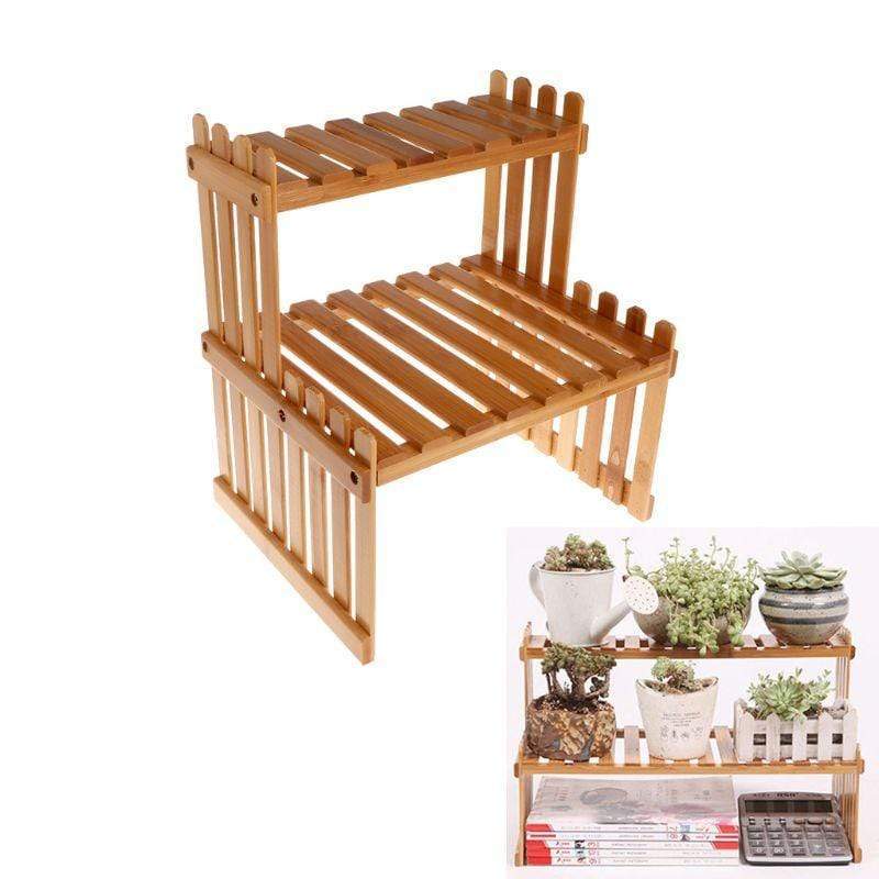 Bamboo Flowers Plants Shelf