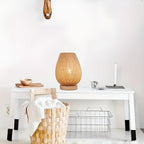 Bamboo Table Lamp with USB Power Supply – Sustainable and Energy-Saving Design