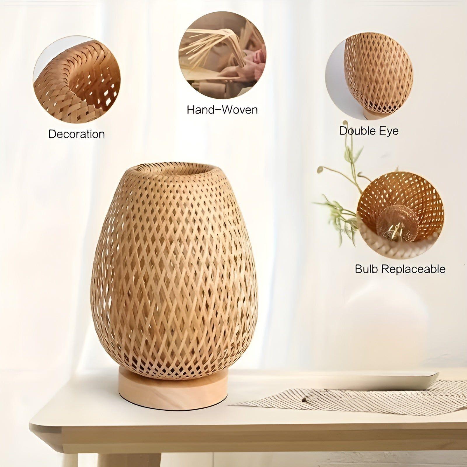 Aura Lamp - Bamboo USB-powered Table Lamp for the Bedroom