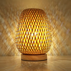 Bamboo Table Lamp with USB Power Supply – Sustainable and Energy-Saving Design
