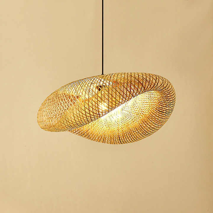 Bamboo Pendant Light | Handmade Hanging Lamp for Dining Room