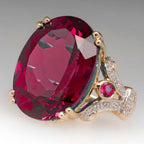 Fashion Luxury Colorful Cubic Zirconia Ring Oval Stone Finger Ring For Women