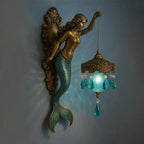 Elegant Baroque Mermaid Wall Lamp – Artistic Maritime Wall Lighting for Atmospheric Spaces