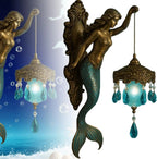 Elegant Baroque Mermaid Wall Lamp – Artistic Maritime Wall Lighting for Atmospheric Spaces