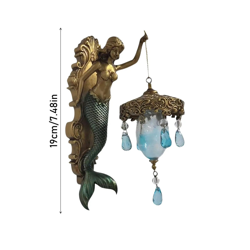 Elegant Baroque Mermaid Wall Lamp – Artistic Maritime Wall Lighting for Atmospheric Spaces