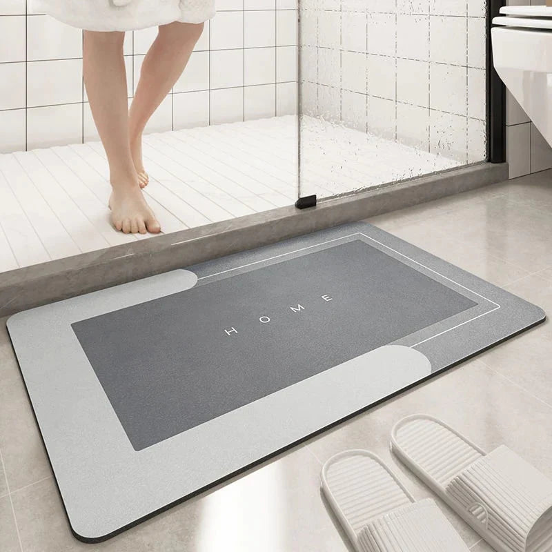 Water-Absorbent Floor Mat with Non-Slip Rubber Backing