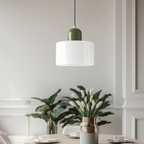 Modern Lamp with Colored Glass and Geometric Shape