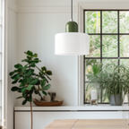 Modern Lamp with Colored Glass and Geometric Shape