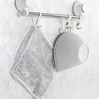 Double-sided stainless steel sponge for heavy-duty use