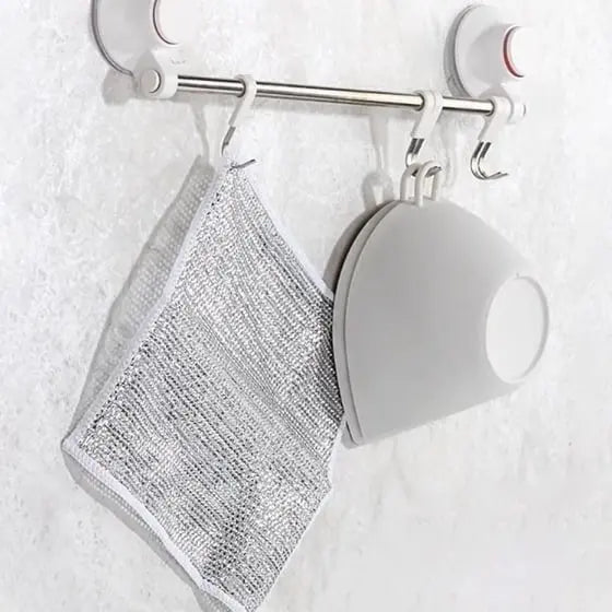 Double-sided stainless steel sponge for heavy-duty use