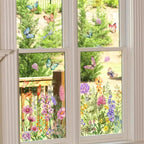 Double-sided window sticker with flower motif (can be cut to any size) – buy 1, get 1!