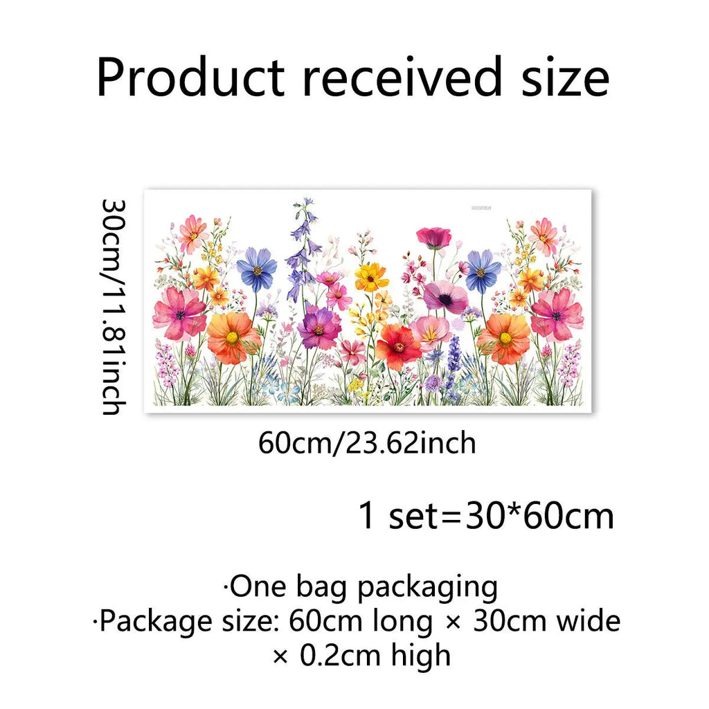 Double-sided window sticker with flower motif (can be cut to any size) – buy 1, get 1!