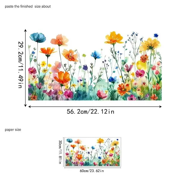 Double-sided window sticker with flower motif (can be cut to any size) – buy 1, get 1!