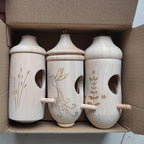 Wooden Hanging Hummingbird Nesting House Set