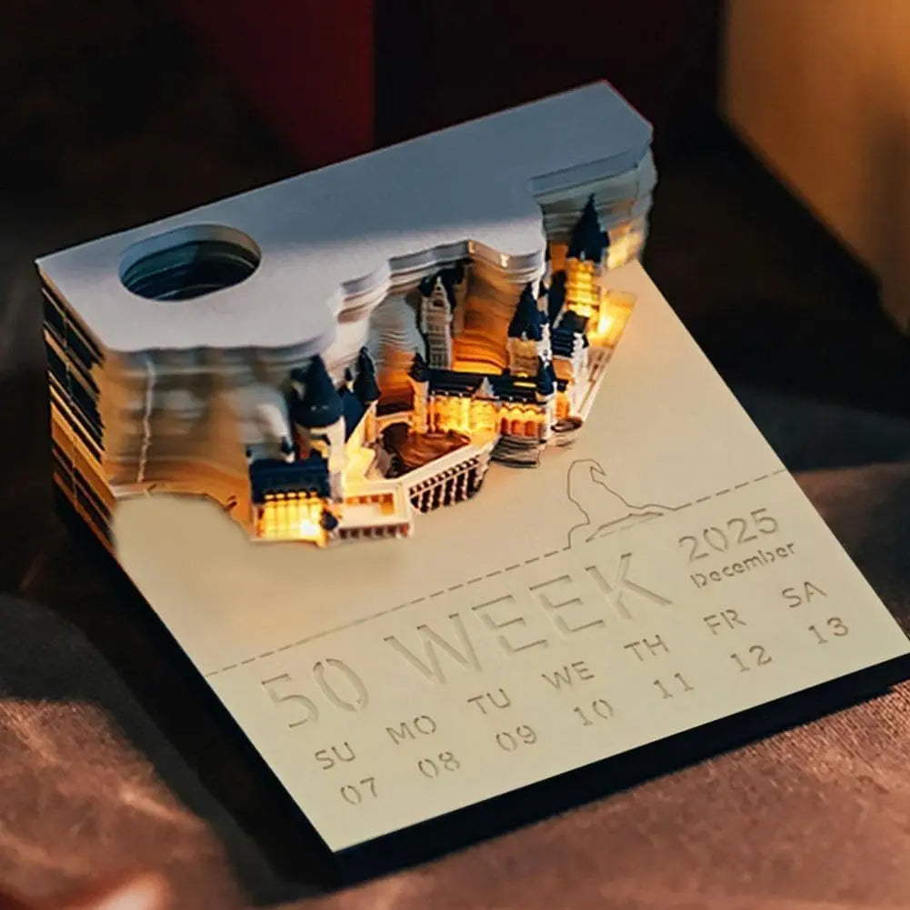 Illuminated 3D Castle Notebook