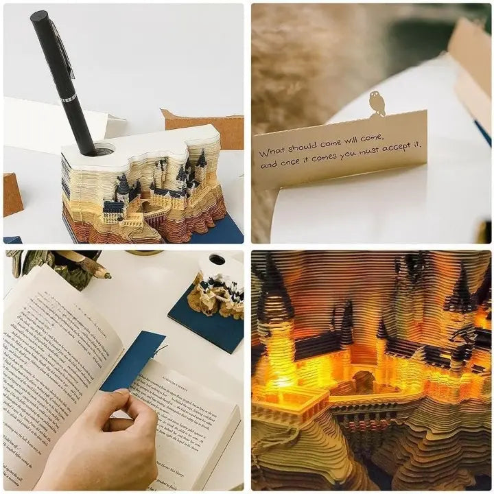 Illuminated 3D Castle Notebook