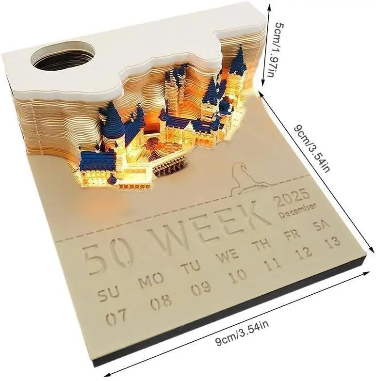 Illuminated 3D Castle Notebook