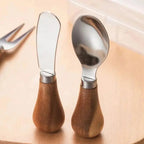 Cutlery set made of stainless steel in handy size – fork, spoon, and knife