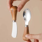 Cutlery set made of stainless steel in handy size – fork, spoon, and knife